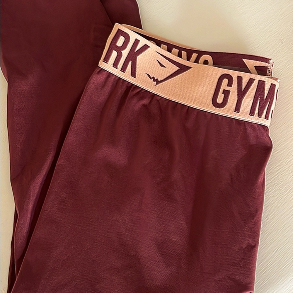 Gymshark Red Leggings with Supportive Waistband